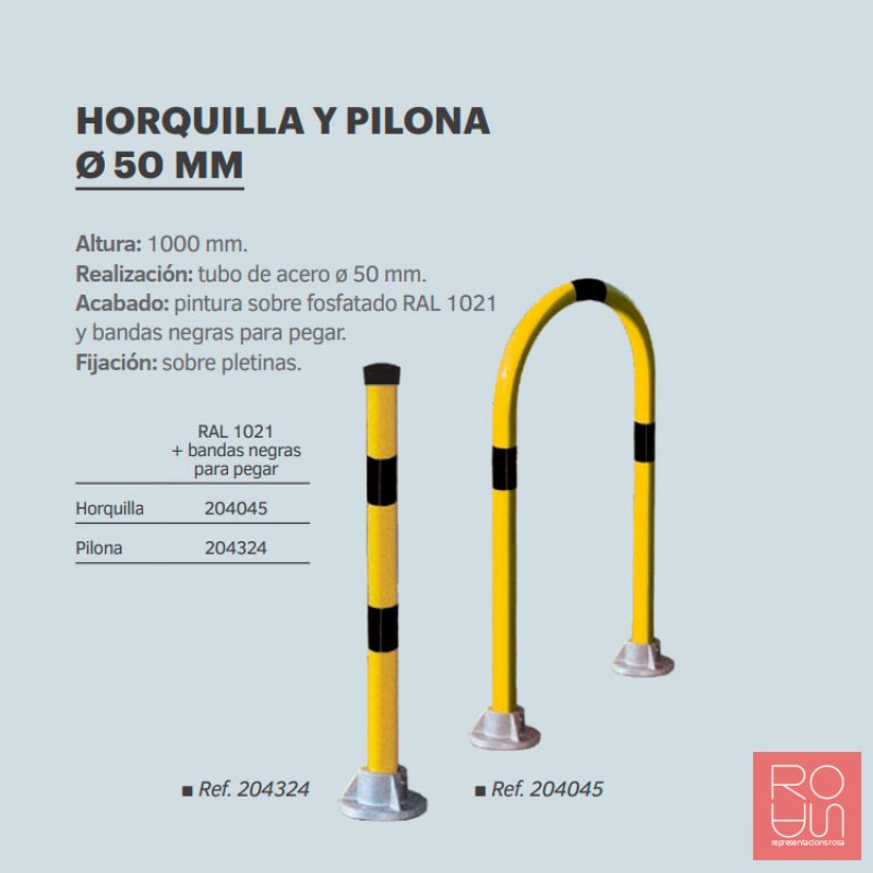 Forquilla i pilona de diàm 50 mm